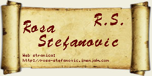 Rosa Stefanović vizit kartica